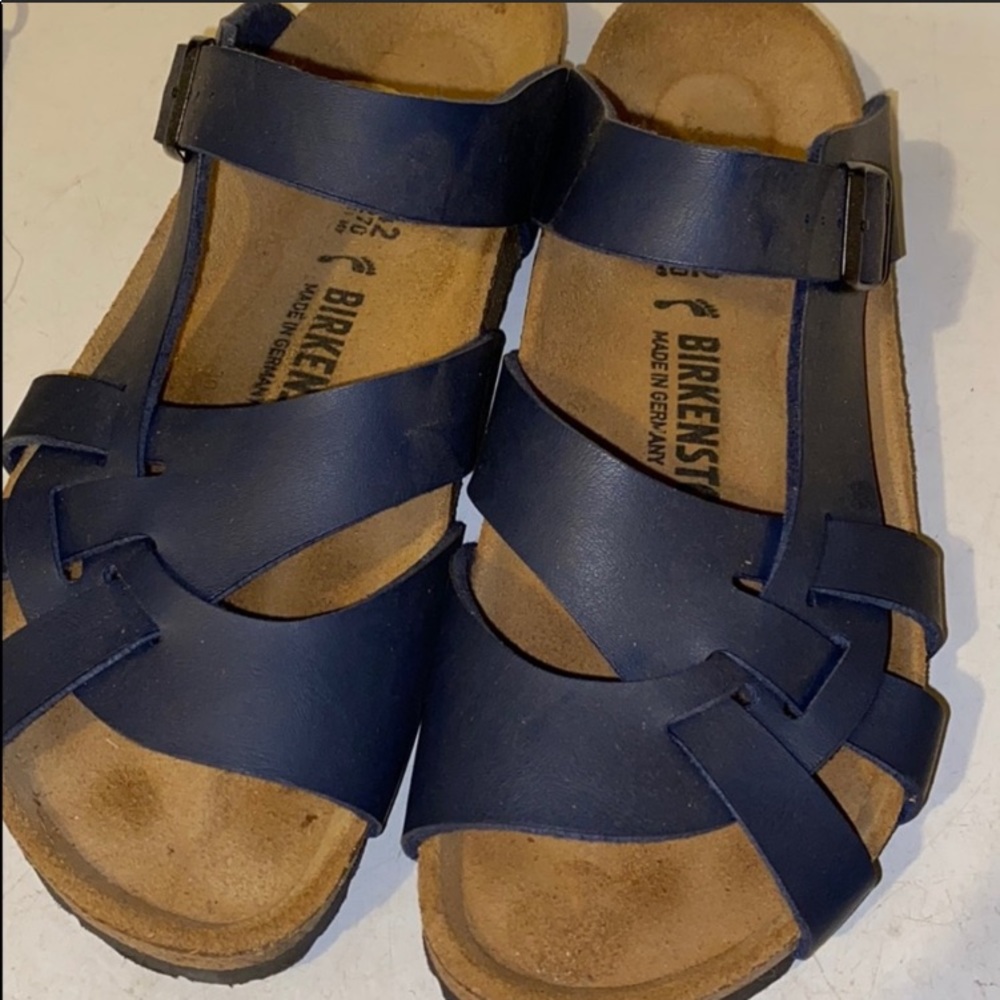Navy Birkenstock sandals